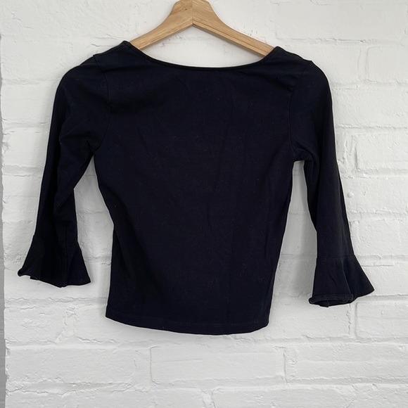 ZARA Ruffle Sleeve Crop Top - Picture 5 of 5
